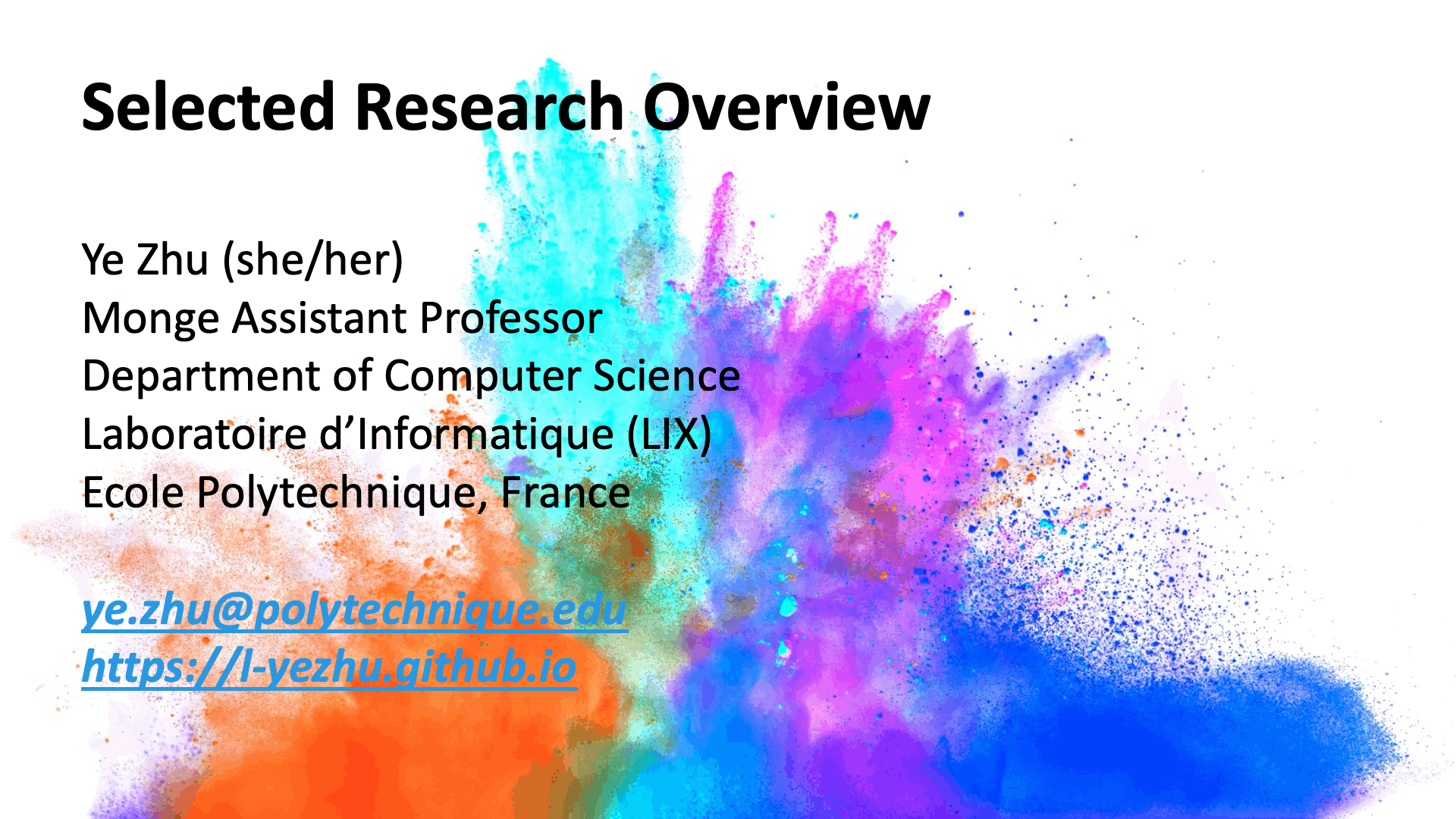 My research overview